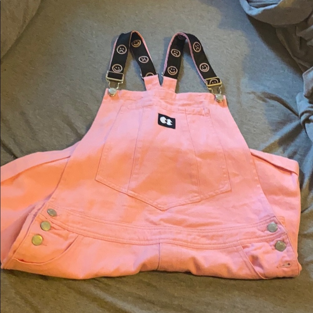 NWOT Lazy Oaf Pink Shortalls
